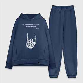 Женский костюм хлопок Oversize с принтом AC DC в городе Новоалтайск,  |  | ac dc | acdc | acdc ас дс | angus | back in black | highway to hell | mckinnon | young | австралийская | ангус янг | ас дс | асдс | блюз | в форме | гитара | группа | крис слэйд | метал | молния | музыка | п | певец | рок | рок н ролл
