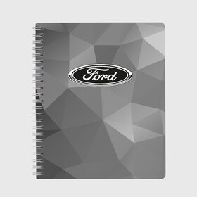 Тетрадь с принтом Ford ч б в городе Новоалтайск, 100% бумага | 48 листов, плотность листов — 60 г/м2, плотность картонной обложки — 250 г/м2. Листы скреплены сбоку удобной пружинной спиралью. Уголки страниц и обложки скругленные. Цвет линий — светло-серый
 | Тематика изображения на принте: explorer | fiesta | focus | ford | gt40 | kuga | mondeo | mustang | авто | автомобиль | ам | куга | машина | мондео | мустанг | фиеста | фокус | форд