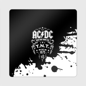 Магнит виниловый Квадрат с принтом AC/DC T.N.T. в городе Новоалтайск, полимерный материал с магнитным слоем | размер 9*9 см, закругленные углы | ac dc | acdc | acdc ас дс | angus | back in black | highway to hell | mckinnon | young | австралийская | ангус янг | ас дс | асдс | блюз | в форме | гитара | группа | крис слэйд | метал | молния | музыка | п | певец | рок | рок н ролл