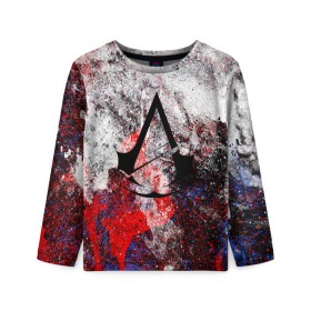 Детский лонгслив 3D с принтом ASSASSIN`S CREED в городе Новоалтайск, 100% полиэстер | длинные рукава, круглый вырез горловины, полуприлегающий силуэт
 | 
