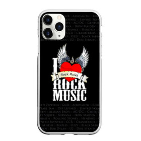 Чехол для iPhone 11 Pro Max матовый с принтом ROCK в городе Новоалтайск, Силикон |  | ac dc | beatles | iron maiden | kiss | metallica | nirvana | ozzy | pink floyd | queen | rock | rolling stones | ас дс | группа | крылья | музыка | надпись | перья | рок | сердце