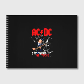Альбом для рисования с принтом AC DC let there be rock! в городе Новоалтайск, 100% бумага
 | матовая бумага, плотность 200 мг. | Тематика изображения на принте: ac dc | acdc | acdc ас дс | angus | back in black | highway to hell | mckinnon | young | австралийская | ангус янг | ас дс | асдс | блюз | в форме | гитара | группа | крис слэйд | метал | молния | музыка | п | певец | рок | рок н ролл