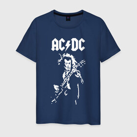 Мужская футболка хлопок с принтом AC/DC в городе Новоалтайск, 100% хлопок | прямой крой, круглый вырез горловины, длина до линии бедер, слегка спущенное плечо. | ac dc | acdc | acdc ас дс | angus | back in black | highway to hell | mckinnon | young | австралийская | ангус янг | ас дс | асдс | блюз | в форме | гитара | группа | крис слэйд | метал | молния | музыка | п | певец | рок | рок н ролл