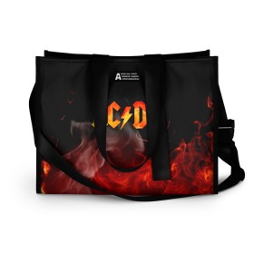 Сумка-шоппер 3D с принтом AC/DC в городе Новоалтайск, 100% полиэстер | застегивается на металлическую кнопку; внутренний карман застегивается на молнию. Стенки укреплены специальным мягким материалом, чтобы защитить содержимое от несильных ударов
 | ac dc | acdc | acdc ас дс | angus | back in black | highway to hell | mckinnon | young | австралийская | ангус янг | ас дс | асдс | блюз | в форме | гитара | группа | крис слэйд | метал | молния | музыка | п | певец | рок | рок н ролл