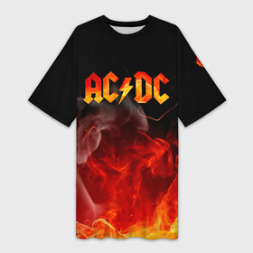 Платье-футболка 3D с принтом AC DC в городе Новоалтайск,  |  | ac dc | acdc | acdc ас дс | angus | back in black | highway to hell | mckinnon | young | австралийская | ангус янг | ас дс | асдс | блюз | в форме | гитара | группа | крис слэйд | метал | молния | музыка | п | певец | рок | рок н ролл