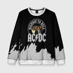 Детский свитшот 3D с принтом AC/DC в городе Новоалтайск, 100% полиэстер | свободная посадка, прямой крой, мягкая тканевая резинка на рукавах и понизу свитшота | ac dc | acdc | acdc ас дс | angus | back in black | highway to hell | mckinnon | young | австралийская | ангус янг | ас дс | асдс | блюз | в форме | гитара | группа | крис слэйд | метал | молния | музыка | п | певец | рок | рок н ролл