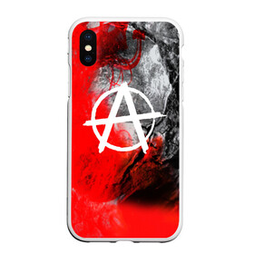 Чехол для iPhone XS Max матовый с принтом АНАРХИЯ в городе Новоалтайск, Силикон | Область печати: задняя сторона чехла, без боковых панелей | anarchy | анархия | анархо коммунизм | граффити | символ | стена | череп