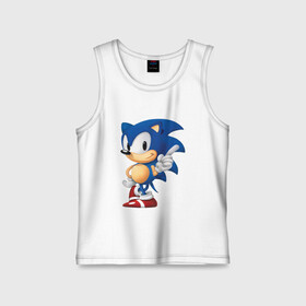 Детская майка хлопок с принтом SONIC в городе Новоалтайск,  |  | animal | games | hedgehog | sega | sonic | speed | speed sonic | быстрый ёж | ёж | ёжик | игры | персонаж | сега | синий ёж | скорость | соник