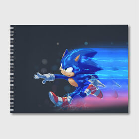 Альбом для рисования с принтом SONIC в городе Новоалтайск, 100% бумага
 | матовая бумага, плотность 200 мг. | Тематика изображения на принте: animal | games | hedgehog | sega | sonic | speed | speed sonic | быстрый ёж | ёж | ёжик | игры | персонаж | сега | синий ёж | скорость | соник