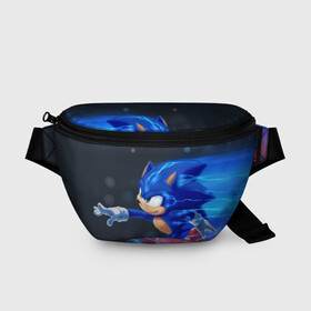 Поясная сумка 3D с принтом SONIC в городе Новоалтайск, 100% полиэстер | плотная ткань, ремень с регулируемой длиной, внутри несколько карманов для мелочей, основное отделение и карман с обратной стороны сумки застегиваются на молнию | animal | games | hedgehog | sega | sonic | speed | speed sonic | быстрый ёж | ёж | ёжик | игры | персонаж | сега | синий ёж | скорость | соник