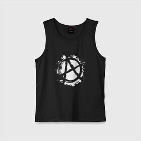 Детская майка хлопок с принтом АНАРХИЯ | ANARCHY в городе Новоалтайск,  |  | anarchy | riot | rock | анархия | бунт | знаки | музыка | панки | рок | символ