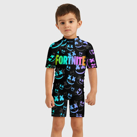 Детский купальный костюм 3D с принтом Fortnite  Marshmello в городе Новоалтайск, Полиэстер 85%, Спандекс 15% | застежка на молнии на спине | Тематика изображения на принте: fortnite | marshmello | диджей | игра | клуб | клубная музыка | компьютерная игра | маршмеллоу | маршмэлло | маршмэллоу | музыка | симулятор | фортнайт | электронная