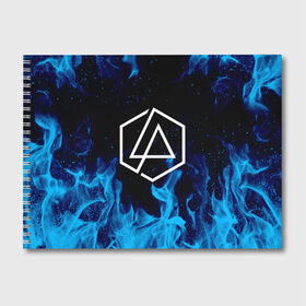 Альбом для рисования с принтом LINKIN PARK в городе Новоалтайск, 100% бумага
 | матовая бумага, плотность 200 мг. | Тематика изображения на принте: chester bennington | linkin park | mike shinoda | линкин парк