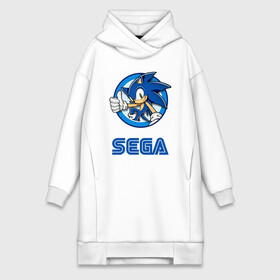 Платье-худи хлопок с принтом SONIC SEGA. в городе Новоалтайск,  |  | game | sega | sonic | sonic the hedgehog | видеоигра | доктор эггман | звуковой | игра | со скоростью звука | соник | соник в кино
