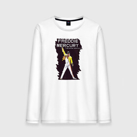 Мужской лонгслив хлопок с принтом Freddie Mercury в городе Новоалтайск, 100% хлопок |  | freddie mercury | queen | quen | the show must go on | we are the champions | богемская рапсодия | глэм | группа | квин | королева | куин | меркури | меркьюри | музыкант | мэркури | певец | песня | поп | рок | фаррух булсара | фредди