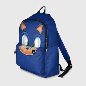 Рюкзак 3D с принтом SONIC. в городе Новоалтайск, 100% полиэстер | лямки с регулируемой длиной, сверху петелька, чтобы рюкзак можно было повесить на вешалку. Основное отделение закрывается на молнию, как и внешний карман. Внутри два дополнительных кармана, один из которых закрывается на молнию. По бокам два дополнительных кармашка | game | sega | sonic | sonic the hedgehog | видеоигра | доктор эггман | звуковой | игра | со скоростью звука | соник | соник в кино