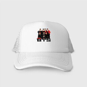 Кепка тракер с сеткой с принтом BTS в городе Новоалтайск, трикотажное полотно; задняя часть — сетка | длинный козырек, универсальный размер, пластиковая застежка | bangtanboys | blackpink | bts | btsarmy | jhope | jimin | jin | jungkook | kimtaehyung | kpop | suga | taehyung | бтс | кпоп