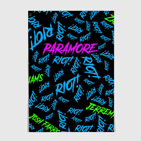 Постер с принтом Paramore RIOT! в городе Новоалтайск, 100% бумага
 | бумага, плотность 150 мг. Матовая, но за счет высокого коэффициента гладкости имеет небольшой блеск и дает на свету блики, но в отличии от глянцевой бумаги не покрыта лаком | hayley williams | music | paramore | rock | альтернативный рок | зак фарро | музыка | панк рок | парамор | поп панк | поп рок | рок | тейлор йорк | хейли уильямс