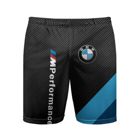 Мужские шорты спортивные с принтом BMW M PERFORMANCE в городе Новоалтайск,  |  | bmw | bmw motorsport | bmw performance | carbon | m | motorsport | performance | sport | бмв | карбон | моторспорт | спорт
