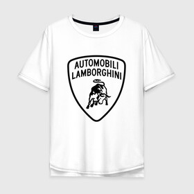 Мужская футболка хлопок Oversize с принтом lamborghini Logo Dark в городе Новоалтайск, 100% хлопок | свободный крой, круглый ворот, “спинка” длиннее передней части | audi | auto | aventador | lamborghini | murcielago | urus | авто | автомобиль | ам | ламба | ламборгини | машина | машины | спорткар | урус