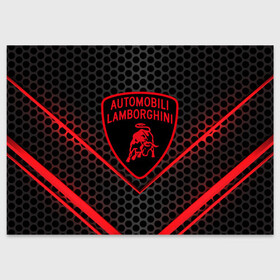 Поздравительная открытка с принтом Lamborghini | Ламборгини в городе Новоалтайск, 100% бумага | плотность бумаги 280 г/м2, матовая, на обратной стороне линовка и место для марки
 | audi | auto | aventador | lamborghini | murcielago | urus | авто | автомобиль | ам | ламба | ламборгини | машина | машины | спорткар | урус
