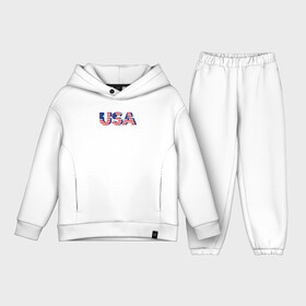 Детский костюм хлопок Oversize с принтом USA в городе Новоалтайск,  |  | america | la | ny | usa | америка | американская мечта | доллар | запад | калифорния | соедененые штаты | статуя свободы | флаг сша