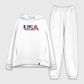 Женский костюм хлопок Oversize с принтом USA в городе Новоалтайск,  |  | america | la | ny | usa | америка | американская мечта | доллар | запад | калифорния | соедененые штаты | статуя свободы | флаг сша