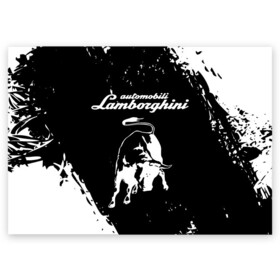 Поздравительная открытка с принтом Lamborghini в городе Новоалтайск, 100% бумага | плотность бумаги 280 г/м2, матовая, на обратной стороне линовка и место для марки
 | audi | auto | aventador | lamborghini | murcielago | urus | авто | автомобиль | ам | ламба | ламборгини | машина | машины | спорткар | урус