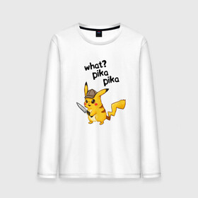 Мужской лонгслив хлопок с принтом PIKACHU в городе Новоалтайск, 100% хлопок |  | mause покемон | mouse | pika | pika pika | pikachu | pikachu mouse | what | what пикачу | вредина | молния | мышь | мышь пикачу | пика | пика пика | пикачу | покемон | покемон мышь