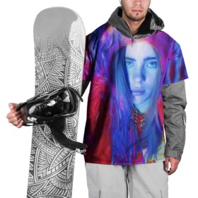 Накидка на куртку 3D с принтом Billie Paint Colors в городе Новоалтайск, 100% полиэстер |  | bad | bad guy | billi | billie | billie eilish | eilish | good girl | music | swag | айлиш | беляш | били | били айлиш | билли | билли айлиш | билли эйлиш | биляш | музка | певица | эйлиш