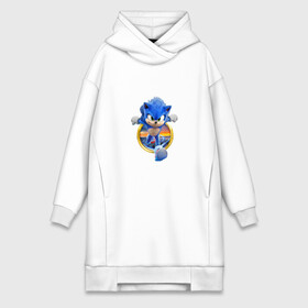 Платье-худи хлопок с принтом Sonic в городе Новоалтайск,  |  | game | gameplay | sonic | ежик | игра | подарка | соник | фильм