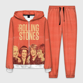 Мужской костюм 3D с принтом The Rolling Stones в городе Новоалтайск, 100% полиэстер | Манжеты и пояс оформлены тканевой резинкой, двухслойный капюшон со шнурком для регулировки, карманы спереди | mick jagger | music | rock | rolling stones | музыка | рок