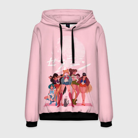 Мужская толстовка 3D с принтом PINK SAILOR MOON в городе Новоалтайск, 100% полиэстер | двухслойный капюшон со шнурком для регулировки, мягкие манжеты на рукавах и по низу толстовки, спереди карман-кенгуру с мягким внутренним слоем. | anime | japan | manga | sailor moon | аниме | девочка | девушка | лунная призма | манга | сейлор мун | сэйлор мун | япония