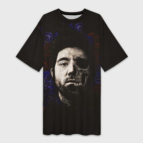 Платье-футболка 3D с принтом Chino Moreno в городе Новоалтайск,  |  | chi cheng | chino moreno | deftones | dia de los | diamond eye | дефтонс | серхио вега | стивен карпентер | фрэнк делгадо | чи ченг | чино морено | эйб каннингем
