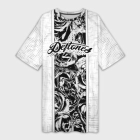 Платье-футболка 3D с принтом Deftones в городе Новоалтайск,  |  | chi cheng | chino moreno | deftones | dia de los | diamond eye | дефтонс | серхио вега | стивен карпентер | фрэнк делгадо | чи ченг | чино морено | эйб каннингем