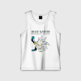 Детская майка хлопок с принтом SONIC (Silver) в городе Новоалтайск,  |  | amy rose | hedgehog | sega | silver | доктор эггман | ёж соник | ехидна наклз | метал соник | сега | сильвер | соник