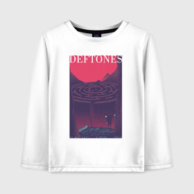 Детский лонгслив хлопок с принтом Deftones в городе Новоалтайск, 100% хлопок | круглый вырез горловины, полуприлегающий силуэт, длина до линии бедер | chi cheng | chino moreno | deftones | dia de los | diamond eye | дефтонс | серхио вега | стивен карпентер | фрэнк делгадо | чи ченг | чино морено | эйб каннингем