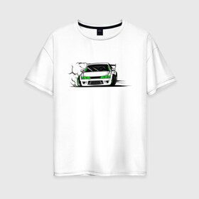 Женская футболка хлопок Oversize с принтом Street racing Drift в городе Новоалтайск, 100% хлопок | свободный крой, круглый ворот, спущенный рукав, длина до линии бедер
 | auto | check point | city style | drift | jdm | street racing | авто | автомобиль | ам | гонщик | дрифт | ждм | машина | скорость | стритрейсеры | уличные гонки