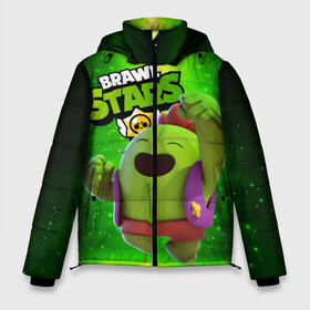 Мужская зимняя куртка 3D с принтом brawn stars Spike Спайк в городе Новоалтайск, верх — 100% полиэстер; подкладка — 100% полиэстер; утеплитель — 100% полиэстер | длина ниже бедра, свободный силуэт Оверсайз. Есть воротник-стойка, отстегивающийся капюшон и ветрозащитная планка. 

Боковые карманы с листочкой на кнопках и внутренний карман на молнии. | Тематика изображения на принте: brawl | brawl stars | brawlstars | brawl_stars | jessie | poco | бравл | бравлстарс | поко