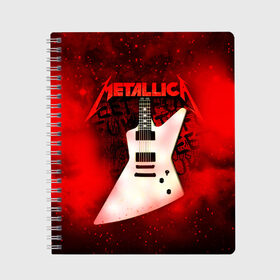 Тетрадь с принтом Metallica в городе Новоалтайск, 100% бумага | 48 листов, плотность листов — 60 г/м2, плотность картонной обложки — 250 г/м2. Листы скреплены сбоку удобной пружинной спиралью. Уголки страниц и обложки скругленные. Цвет линий — светло-серый
 | album | black | concert | heavy | kirk | metal | metallica | music | rock | tolls | джеймс хэтфилд | кирк хэмметт | клифф бёртон | ларс ульрих | метал | металлика | трэш