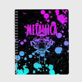 Тетрадь с принтом Metallica в городе Новоалтайск, 100% бумага | 48 листов, плотность листов — 60 г/м2, плотность картонной обложки — 250 г/м2. Листы скреплены сбоку удобной пружинной спиралью. Уголки страниц и обложки скругленные. Цвет линий — светло-серый
 | album | black | concert | heavy | kirk | metal | metallica | music | rock | tolls | джеймс хэтфилд | кирк хэмметт | клифф бёртон | ларс ульрих | метал | металлика | трэш