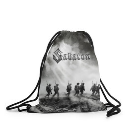 Рюкзак-мешок 3D с принтом Sabaton в городе Новоалтайск, 100% полиэстер | плотность ткани — 200 г/м2, размер — 35 х 45 см; лямки — толстые шнурки, застежка на шнуровке, без карманов и подкладки | battle | panzerkampf | primo victoria | sabaton | the art of war | the great war | атака мертвецов | бисмарк | броден | войны | группа | йоаким | латный ботинок | метал | ночные ведьмы | пауэр | рок | рыцарские доспехи | сабатон