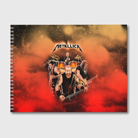 Альбом для рисования с принтом Metallica в городе Новоалтайск, 100% бумага
 | матовая бумага, плотность 200 мг. | Тематика изображения на принте: album | black | concert | heavy | kirk | metal | metallica | music | rock | tolls | джеймс хэтфилд | кирк хэмметт | клифф бёртон | ларс ульрих | метал | металлика | трэш
