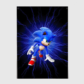 Постер с принтом SONIC в городе Новоалтайск, 100% бумага
 | бумага, плотность 150 мг. Матовая, но за счет высокого коэффициента гладкости имеет небольшой блеск и дает на свету блики, но в отличии от глянцевой бумаги не покрыта лаком | 2020 | anime | flexair | game | japan | sonic | аниме | еж | ежик | игра | кино | молнии | молния | скорость | соник | сонник | фильм | электричество | япония