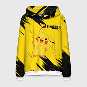 Мужская толстовка 3D с принтом PIKACHU PIKA PIKA в городе Новоалтайск, 100% полиэстер | двухслойный капюшон со шнурком для регулировки, мягкие манжеты на рукавах и по низу толстовки, спереди карман-кенгуру с мягким внутренним слоем. | Тематика изображения на принте: pika | pikachu | pokemons | аниме | детектив пикачу | пика | пикачу | покемон