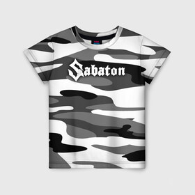 Детская футболка 3D с принтом Камуфляж Sabaton в городе Новоалтайск, 100% гипоаллергенный полиэфир | прямой крой, круглый вырез горловины, длина до линии бедер, чуть спущенное плечо, ткань немного тянется | battle | panzerkampf | primo victoria | sabaton | the art of war | the great war | атака мертвецов | бисмарк | броден | войны | группа | йоаким | латный ботинок | метал | ночные ведьмы | пауэр | рок | рыцарские доспехи | сабатон