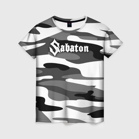 Женская футболка 3D с принтом Камуфляж Sabaton в городе Новоалтайск, 100% полиэфир ( синтетическое хлопкоподобное полотно) | прямой крой, круглый вырез горловины, длина до линии бедер | battle | panzerkampf | primo victoria | sabaton | the art of war | the great war | атака мертвецов | бисмарк | броден | войны | группа | йоаким | латный ботинок | метал | ночные ведьмы | пауэр | рок | рыцарские доспехи | сабатон