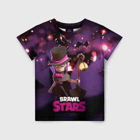 Детская футболка 3D с принтом Brawl stars Mortis Мортис в городе Новоалтайск, 100% гипоаллергенный полиэфир | прямой крой, круглый вырез горловины, длина до линии бедер, чуть спущенное плечо, ткань немного тянется | Тематика изображения на принте: brawl | brawl stars | brawlstars | brawl_stars | jessie | mortis | бравл | бравлстарс | мортис