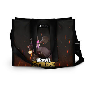 Сумка-шоппер 3D с принтом Brawl stars Mortis Мортис в городе Новоалтайск, 100% полиэстер | застегивается на металлическую кнопку; внутренний карман застегивается на молнию. Стенки укреплены специальным мягким материалом, чтобы защитить содержимое от несильных ударов
 | brawl | brawl stars | brawlstars | brawl_stars | jessie | mortis | бравл | бравлстарс | мортис