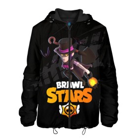 Мужская куртка 3D с принтом Brawl stars Mortis Мортис в городе Новоалтайск, ткань верха — 100% полиэстер, подклад — флис | прямой крой, подол и капюшон оформлены резинкой с фиксаторами, два кармана без застежек по бокам, один большой потайной карман на груди. Карман на груди застегивается на липучку | Тематика изображения на принте: brawl | brawl stars | brawlstars | brawl_stars | jessie | mortis | бравл | бравлстарс | ворон | мортис